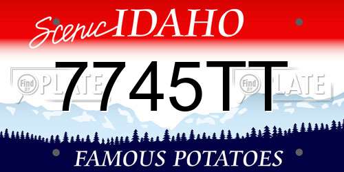 7745TT Idaho License Plate