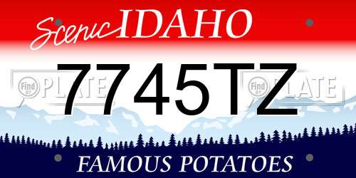 7745TZ Idaho License Plate