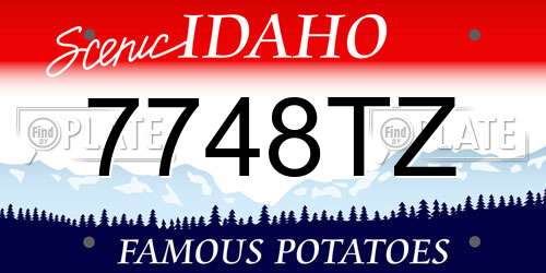 7748TZ Idaho License Plate