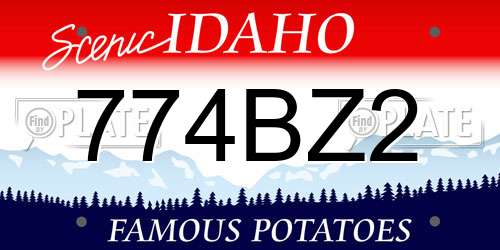 774BZ2 Idaho License Plate