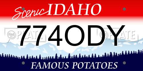 774ODY Idaho License Plate