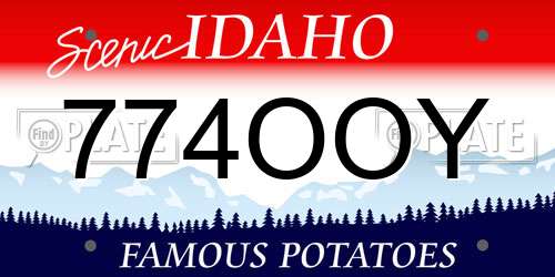 774OOY Idaho License Plate