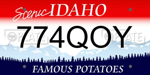 774QOY Idaho License Plate