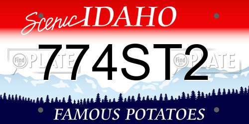774ST2 Idaho License Plate