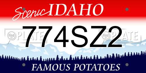 774SZ2 Idaho License Plate