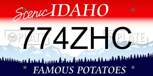 774ZHC Idaho License Plate