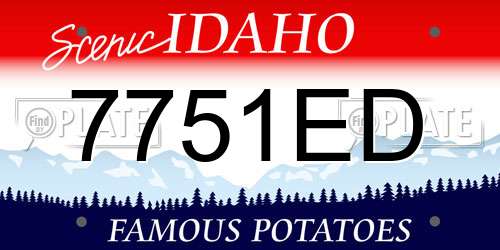 7751ED Idaho License Plate