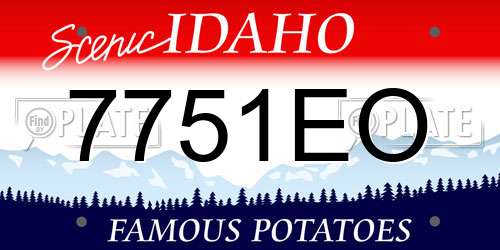 7751EO Idaho License Plate