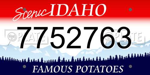 7752763 Idaho License Plate