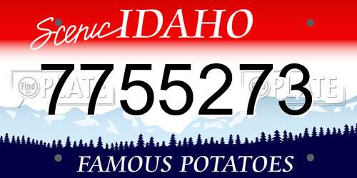 7755273 Idaho License Plate