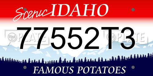 77552T3 Idaho License Plate