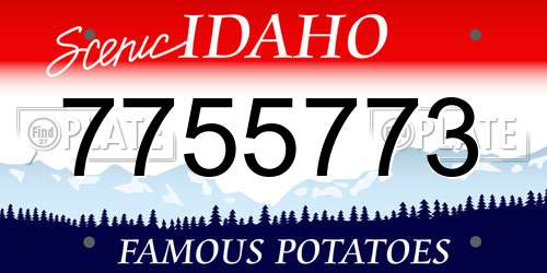 7755773 Idaho License Plate