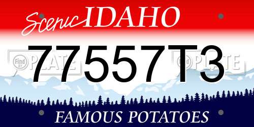 77557T3 Idaho License Plate