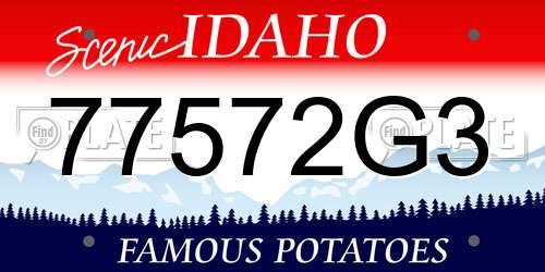 77572G3 Idaho License Plate