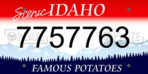 7757763 Idaho License Plate