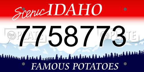 7758773 Idaho License Plate