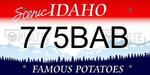 775BAB Idaho License Plate