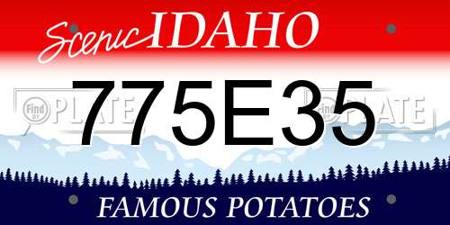 775E35 Idaho License Plate
