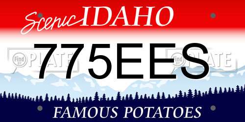 775EES Idaho License Plate