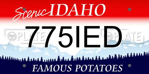 775IED Idaho License Plate