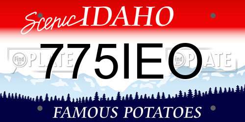 775IEO Idaho License Plate