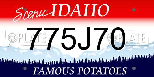775J70 Idaho License Plate