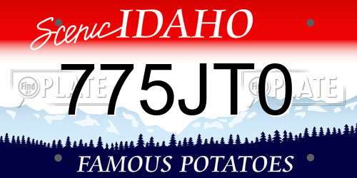 775JT0 Idaho License Plate