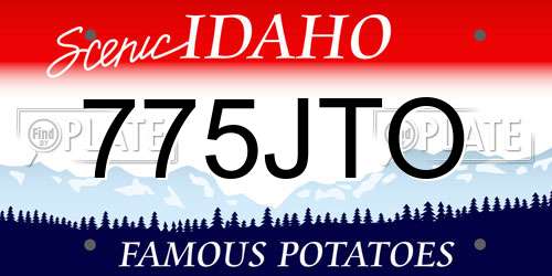 775JTO Idaho License Plate
