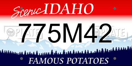 775M42 Idaho License Plate