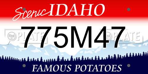 775M47 Idaho License Plate