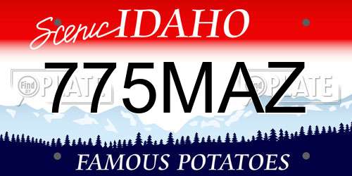 775MAZ Idaho License Plate
