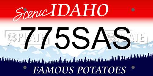 775SAS Idaho License Plate