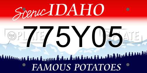 775Y05 Idaho License Plate