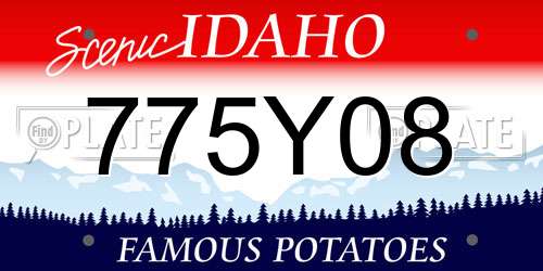 775Y08 Idaho License Plate