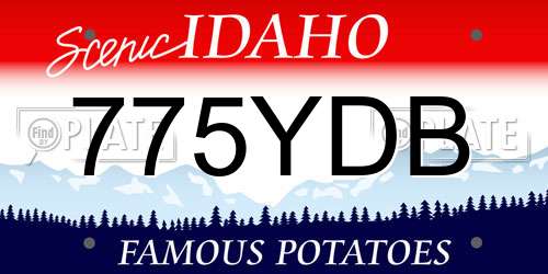 775YDB Idaho License Plate