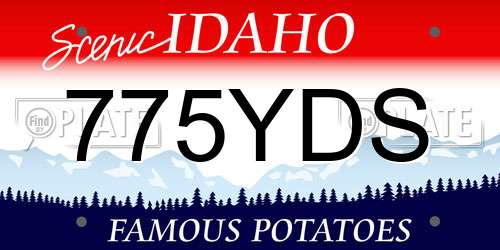 775YDS Idaho License Plate