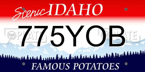 775YOB Idaho License Plate