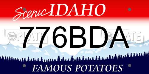 776BDA Idaho License Plate