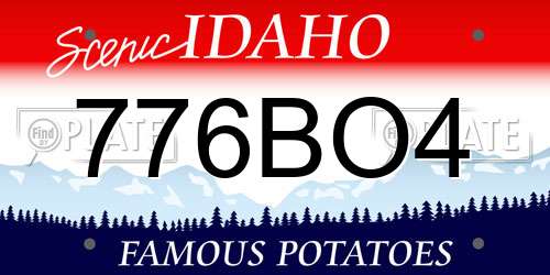 776BO4 Idaho License Plate