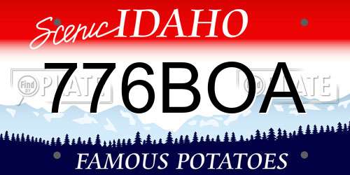 776BOA Idaho License Plate