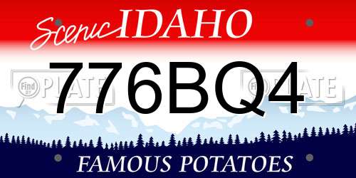 776BQ4 Idaho License Plate