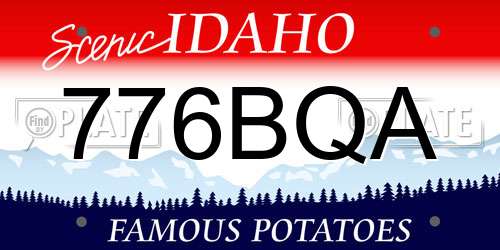 776BQA Idaho License Plate