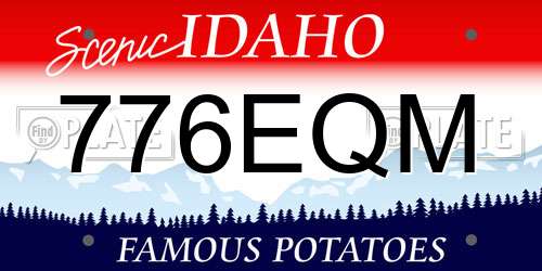 776EQM Idaho License Plate