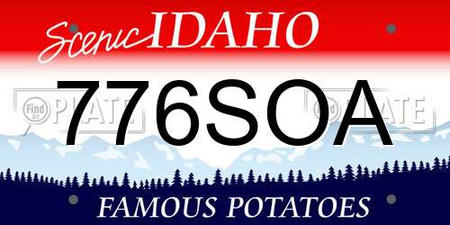 776SOA Idaho License Plate