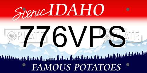 776VPS Idaho License Plate