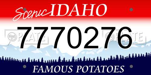 7770276 Idaho License Plate