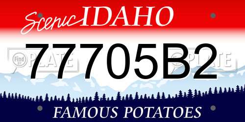 77705B2 Idaho License Plate