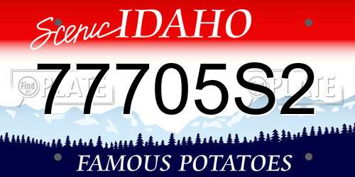 77705S2 Idaho License Plate