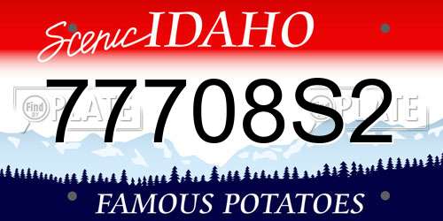 77708S2 Idaho License Plate