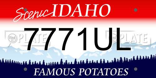 7771UL Idaho License Plate